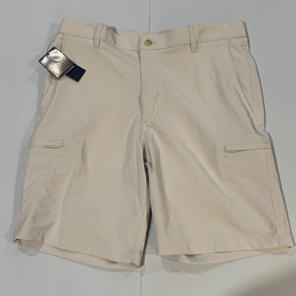 Chaps Golf Mens Khaki Beige Performance Cargo Shorts Size 34 New With Tags